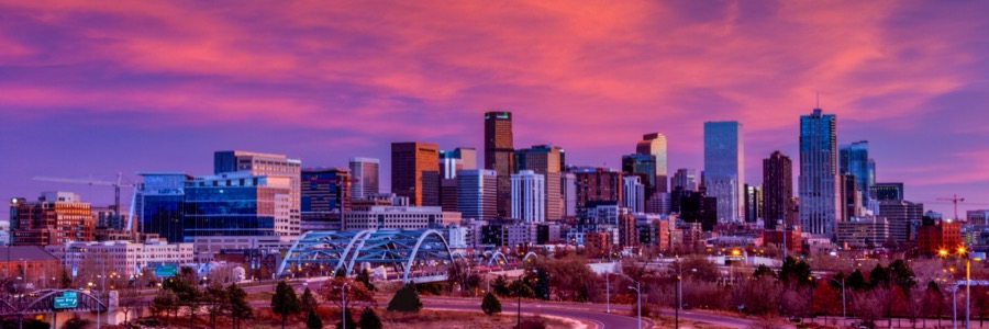 Denver Sunset Skyline - Fine Art Landscape Photography by Tom Heywood