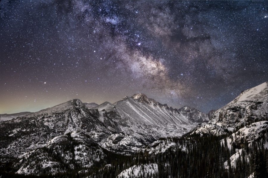 Long's Peak Milky Way - Fine Art Landscape Photography by Tom Heywood