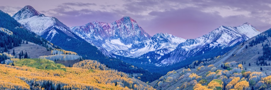 Capital Peak Alpen Glow Pano - Fine Art Landscape Photography by Tom Heywood