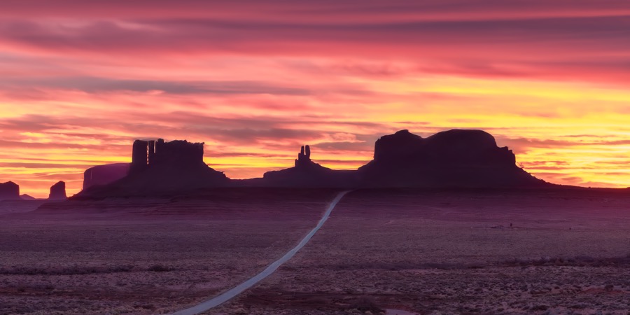 Monument Valley Sky on Fire - Fine Art Landscape Photography by Tom Heywood