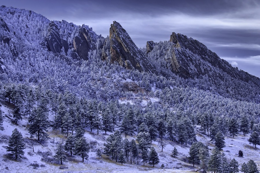 Boulder Flatiron Winter - Fine Art Landscape Photography by Tom Heywood