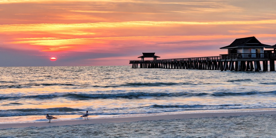 Naples Peir 1 x 2 Pano - Fine Art Landscape Photography by Tom Heywood
