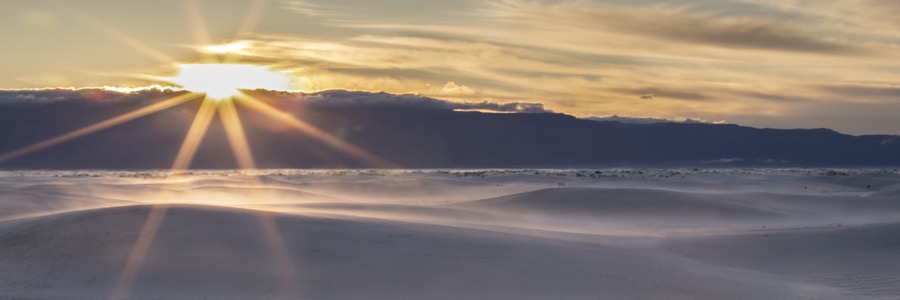 White Sands Foggy Sunrise - Fine Art Landscape Photography by Tom Heywood