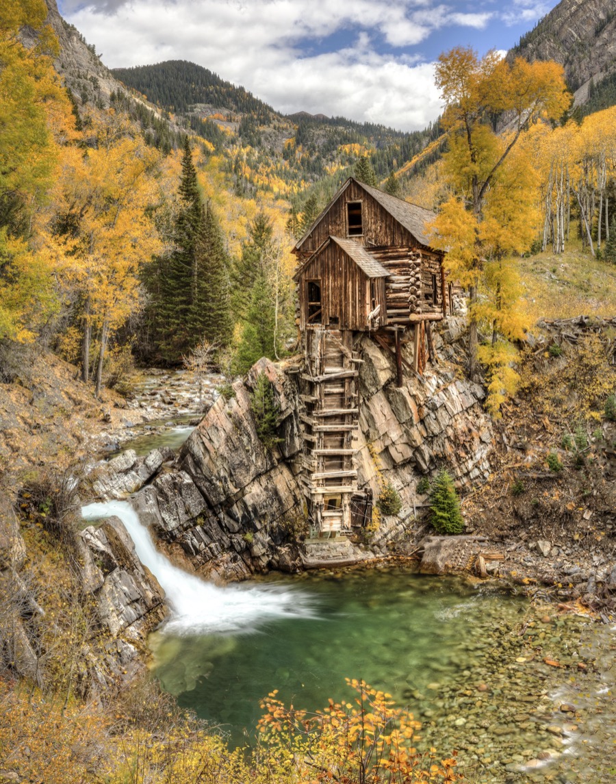 Crystal Mill Fall Color - Fine Art Landscape Photography by Tom Heywood