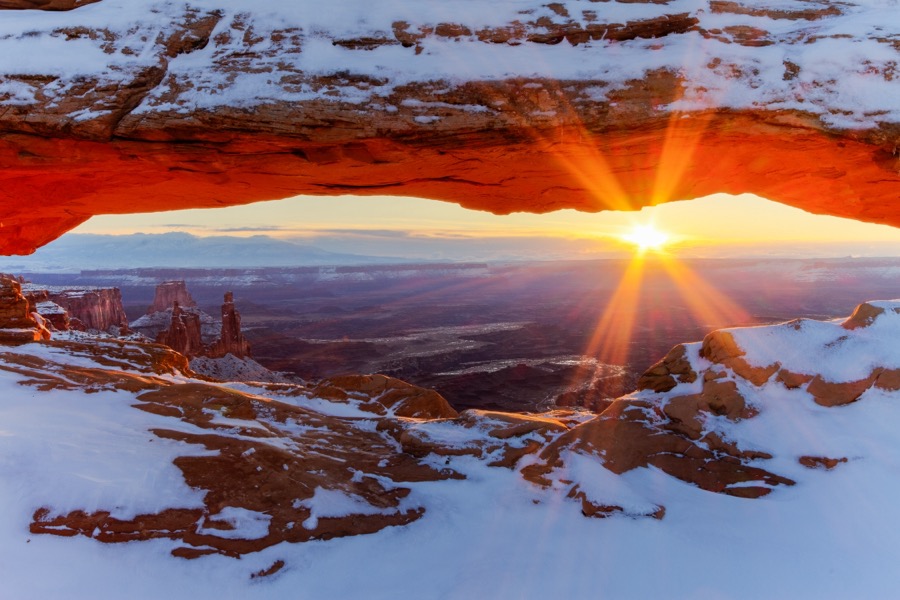 Mesa Arch Winter Sunrise - Fine Art Landscape Photography by Tom Heywood