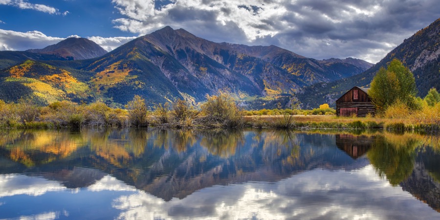 Twin Lakes Barn Reflection - Fine Art Landscape Photography by Tom Heywood