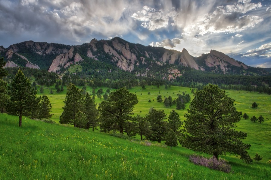 Boulder Flatiron Sunset - Fine Art Landscape Photography by Tom Heywood