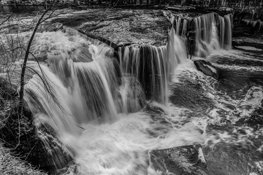 Great Falls of Tinkers Creek B&W