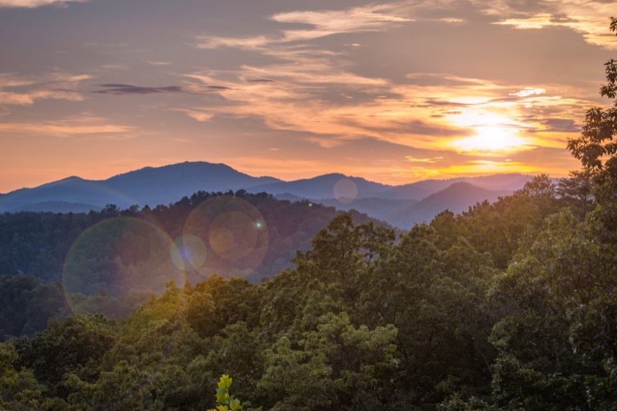 Sunset over the Blue Ridge
