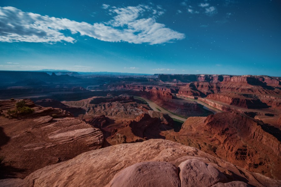 Dead Horse Point Covered in Moonlight
