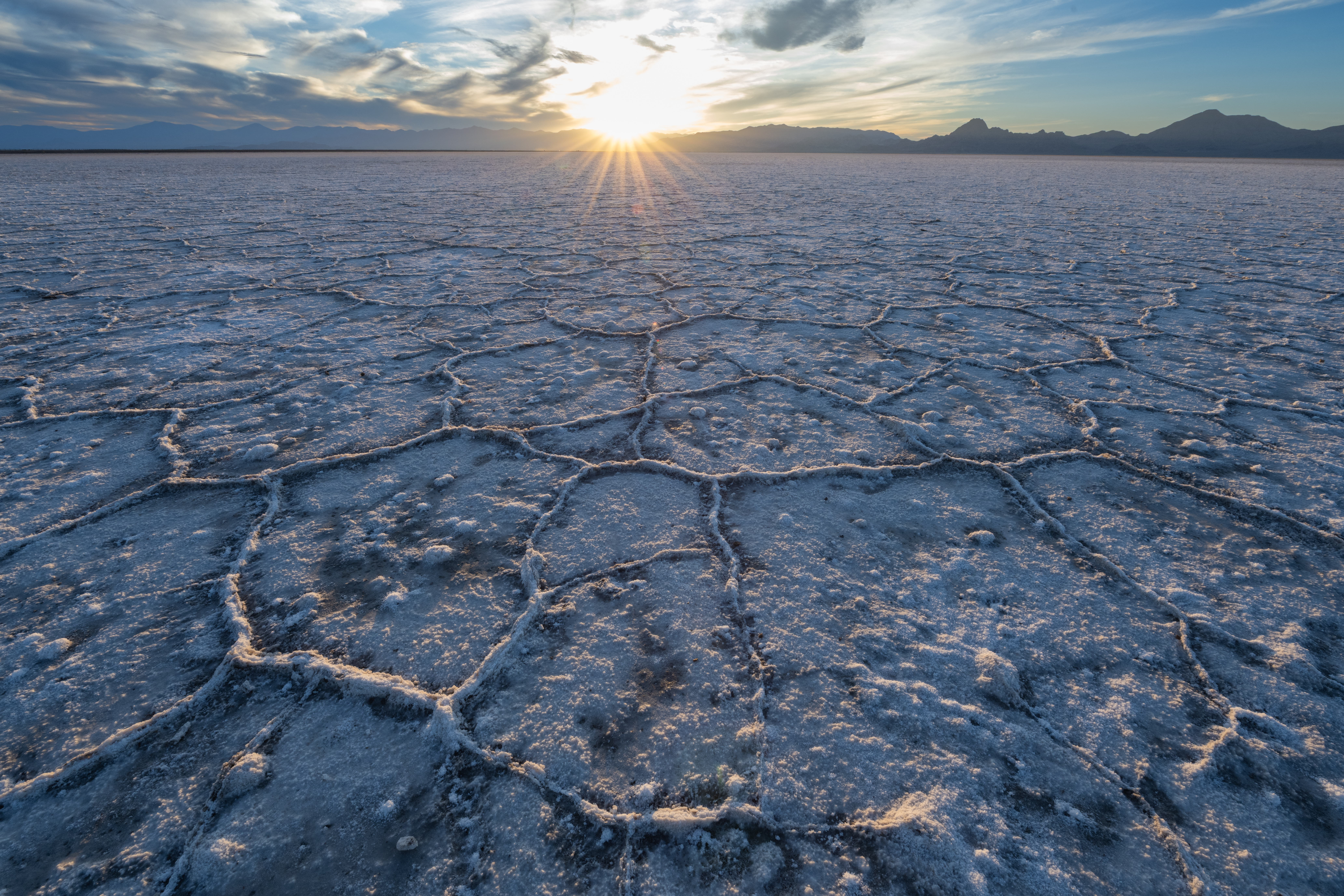 Sun Burst in the Bonneville Salt Flats 5591