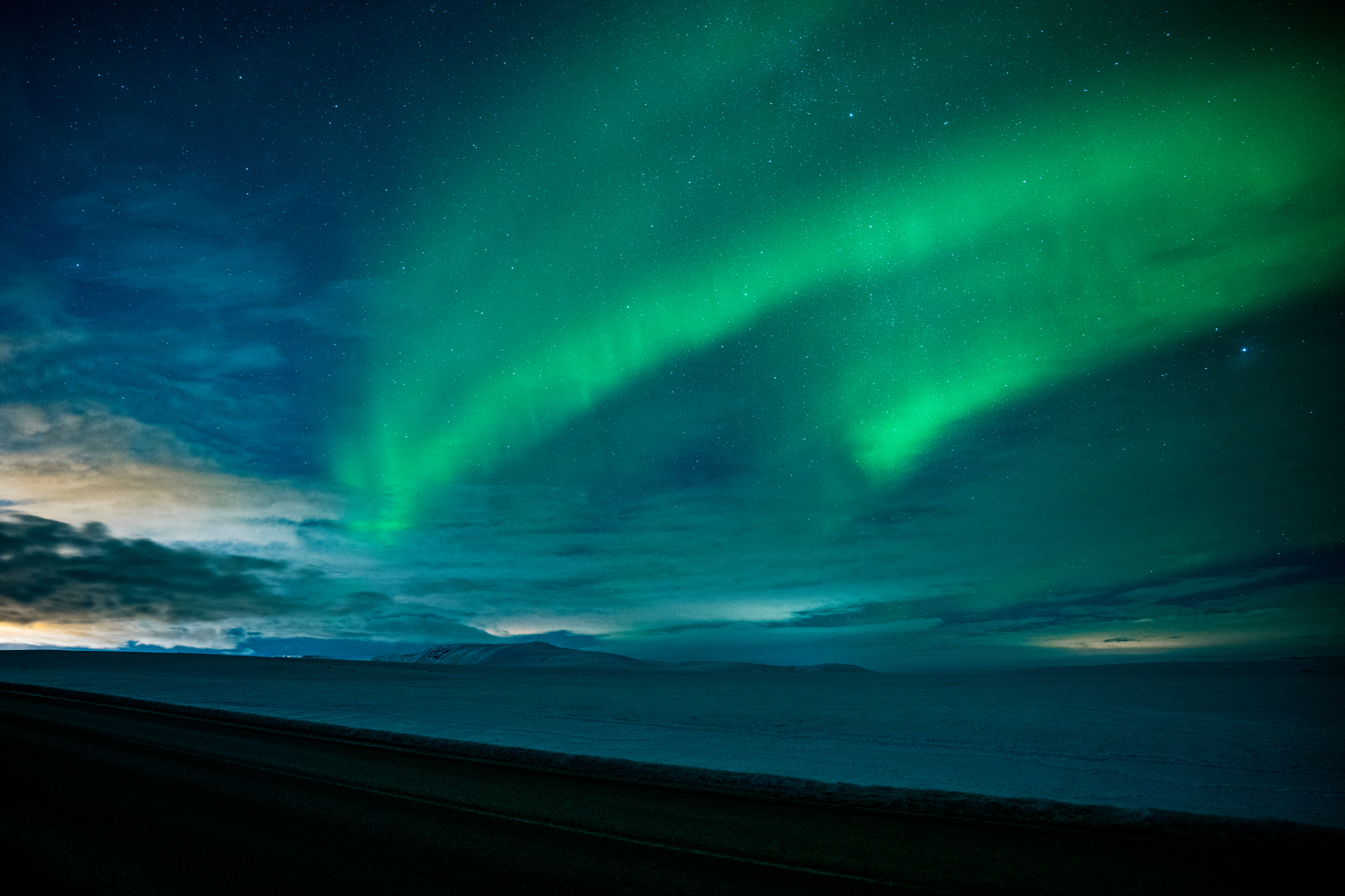 Green Aurora Borealis