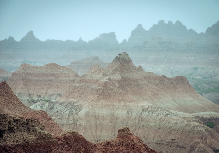 Badlands in the Rain & Fog