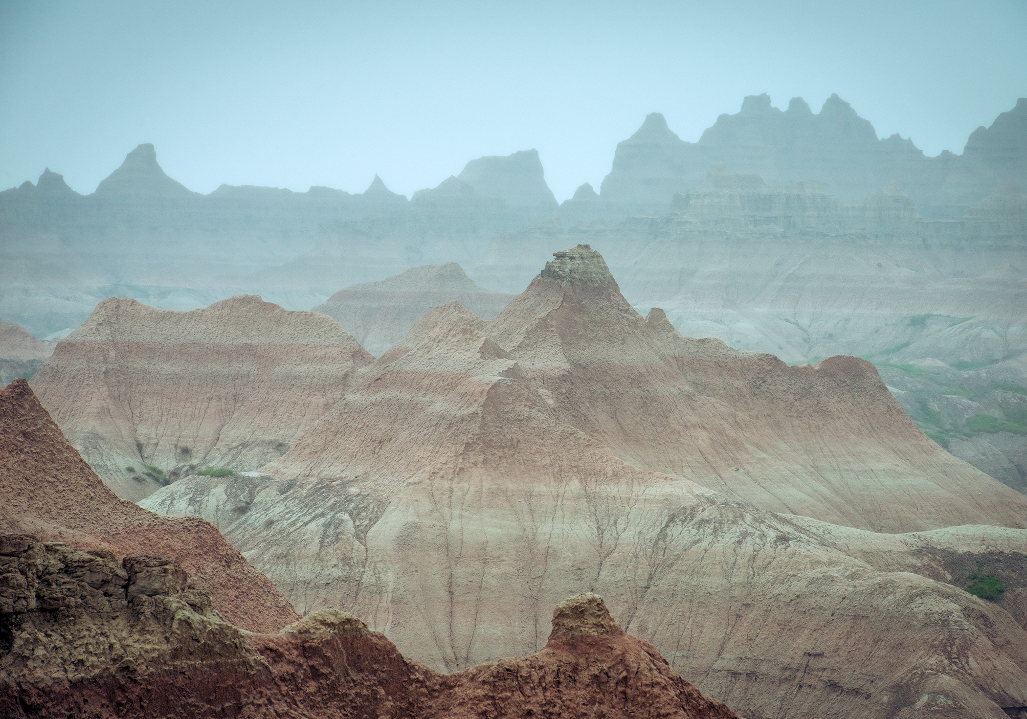 Badlands in the Rain & Fog