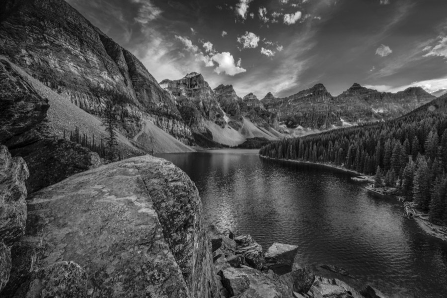 Moraine Lake B&W