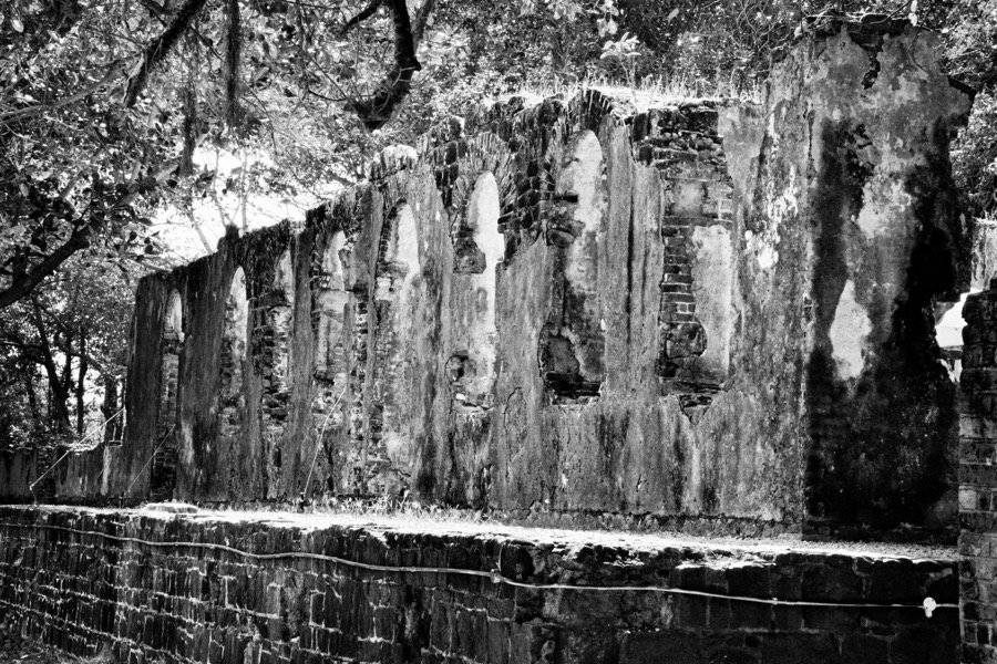 Fort Rodney Ruins B&W