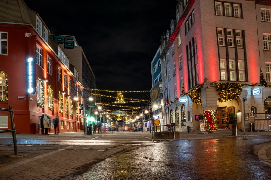 Reykjavik at night
