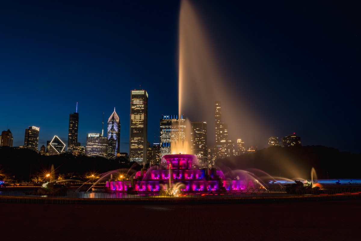 Buckingham Fountain Purple