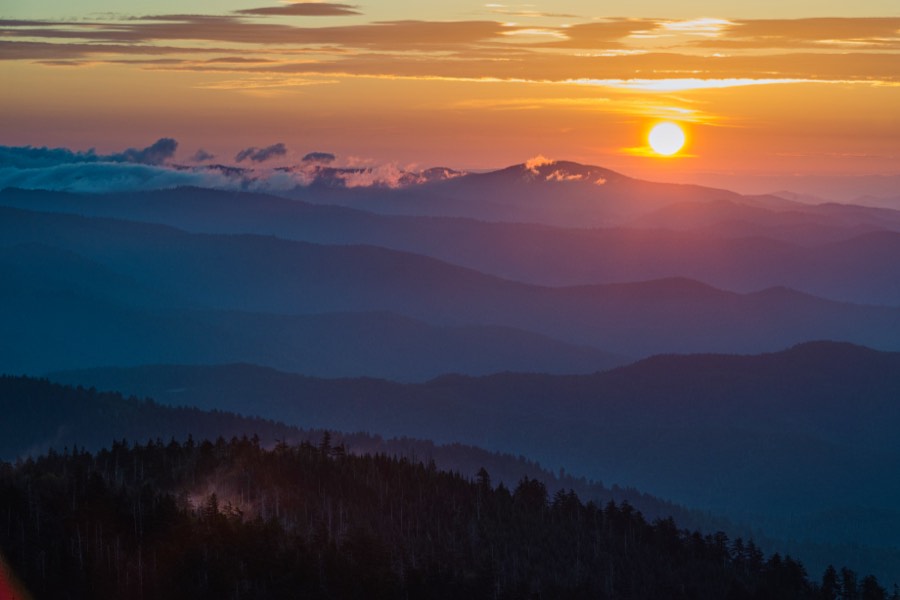 Sunrise over Blue Ridge Mountains