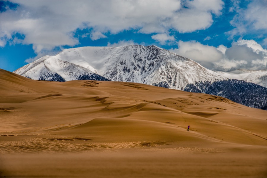Lone Hiker Great Sand Dunes National Park